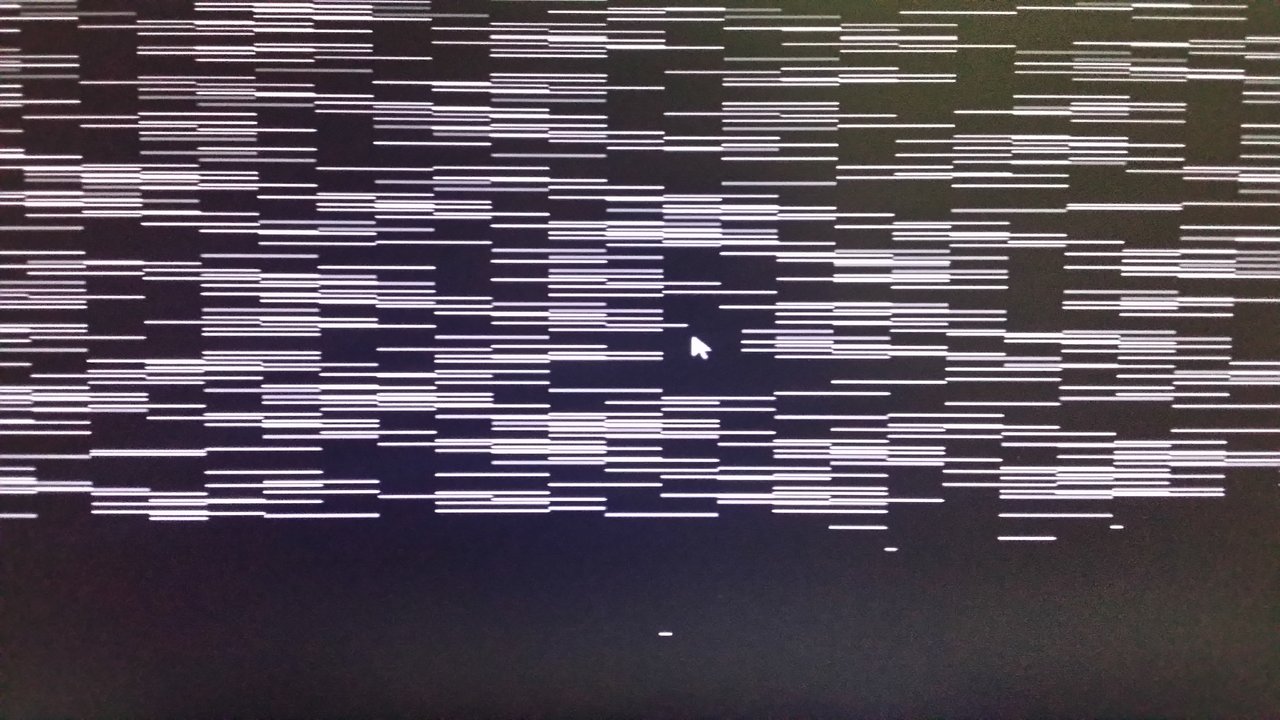 why are there white lines on my computer screen