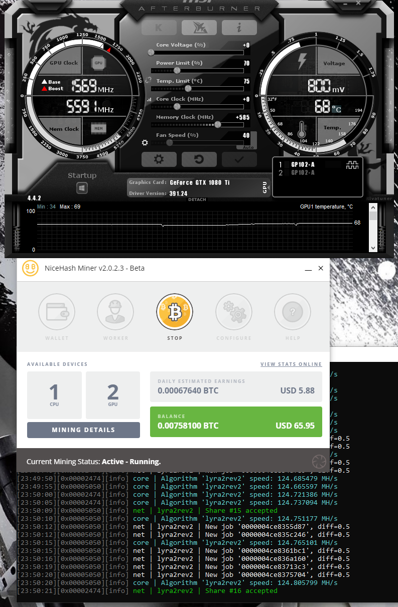 nice hash calculator off