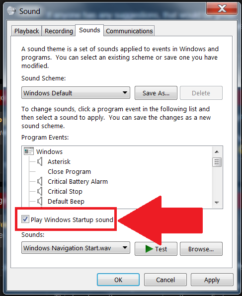 changing windows 7 startup sound