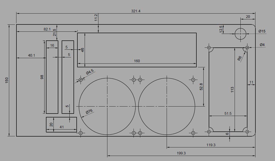 I need help for dimensions between holes on miniITX motherboard and ...