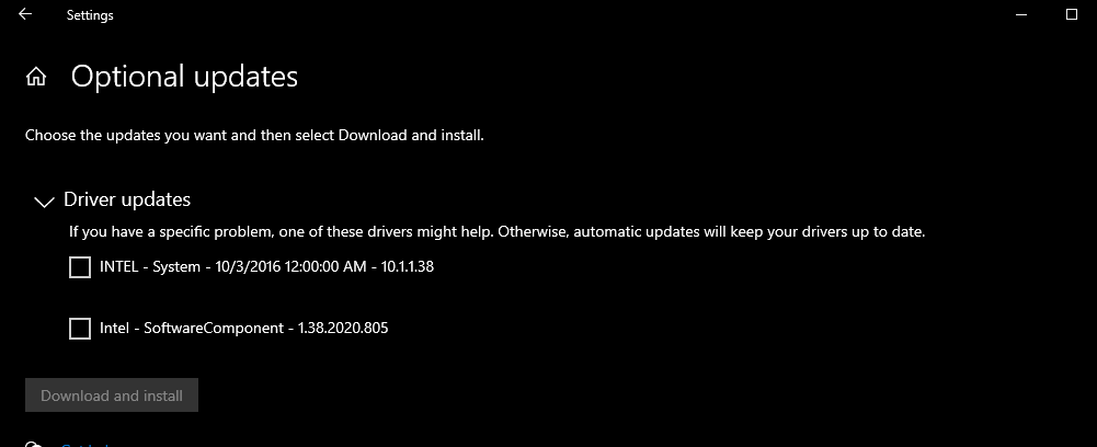 Intel updates for windows 10 that are for intel hardware. Yet I have ...